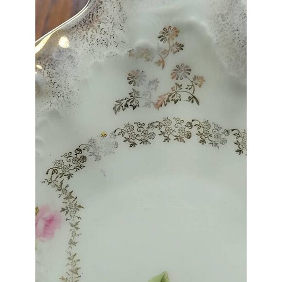 Antique Germany Oval Scalloped Bowl, CT Carl Tielsch, Centerpiece Dish 13-3/4" - Picture 7 of 7